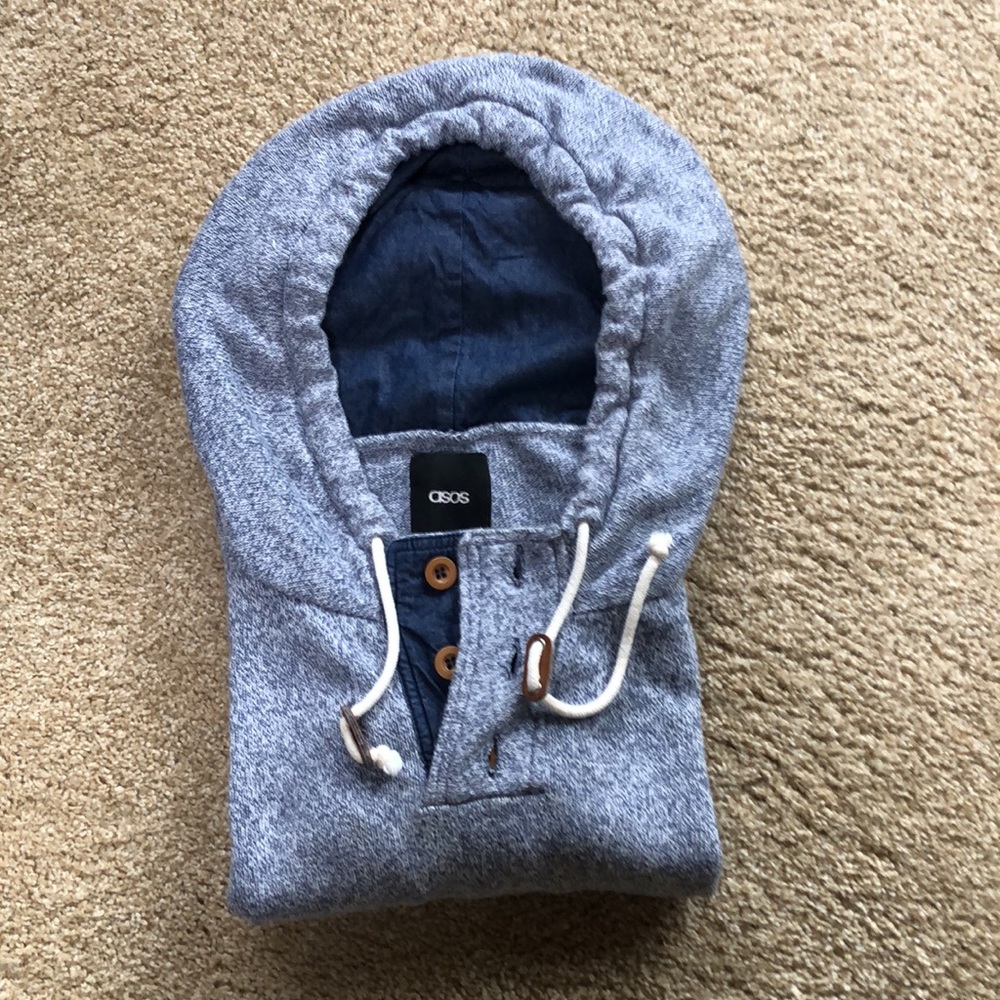 ASOS cotton pullover hoodie.